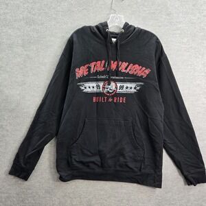 Metal Mulisha Men Sweatshirt L Black Hoodie Built to Ride World Domination Y2K